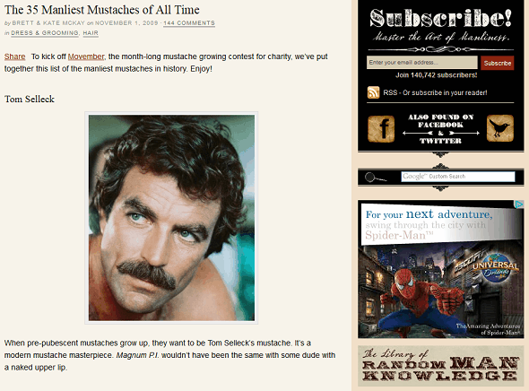 Vier Movember & The Magnificence Of Moustaches met deze webresources meest mannelijke snorren