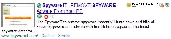 bekende spyware- en adwaresites