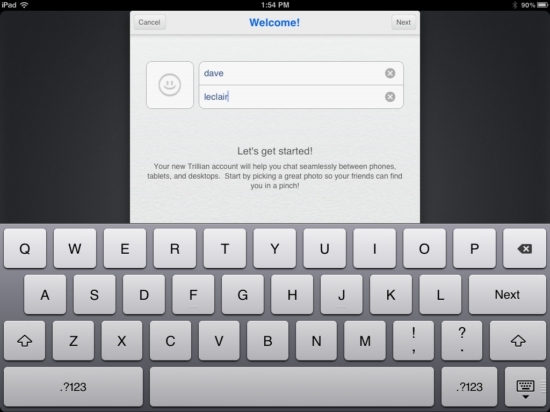 ipad chat-client