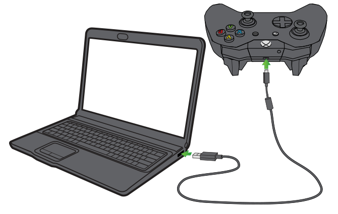 Sluit de Xbox One-controller aan op pc-bekabeld