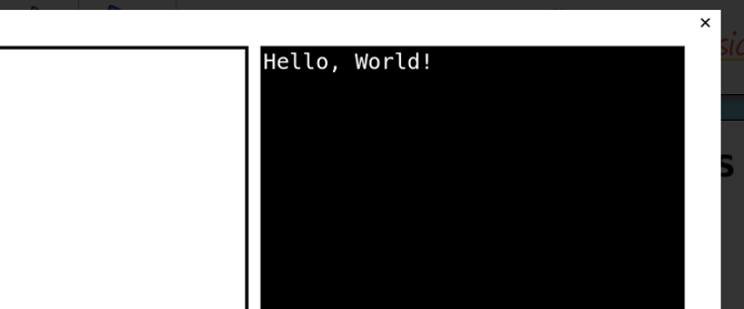 Uitvoer van standaard Hello World-script