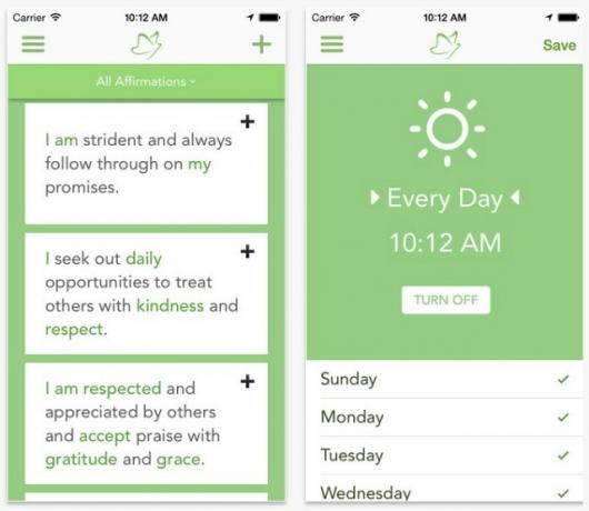 Instar Affirmations Writer-app