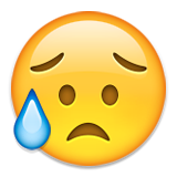 huil teleurgestelde emoji-emoticon