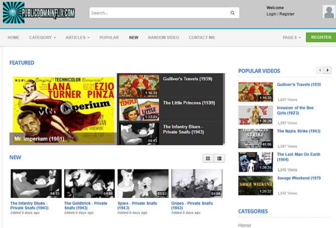 Beste Public Domain Movie Sites - Public Domain Flix