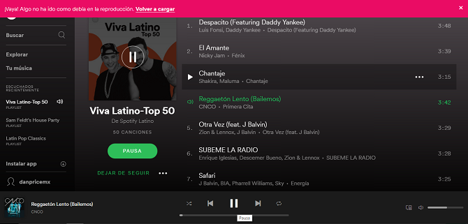 Alles mis met de nieuwe Spotify Web Player spotify webplayer nummer kapot 670x321