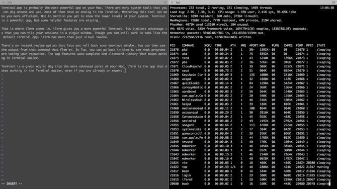 mac standaard app alternatieve iterm