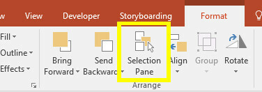 powerpoint selectie paneel