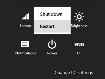 Windows 8 Start opnieuw op naar herstel