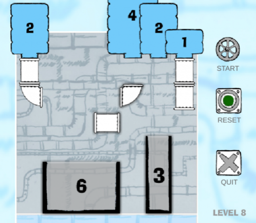 vloeibare maatregel puzzelspel