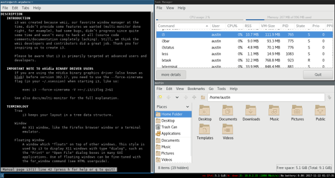 window manager als desktopomgeving linux