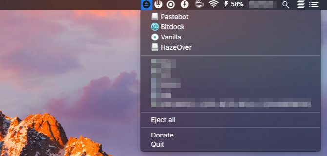 ejector-Mac Menu Bar Apps