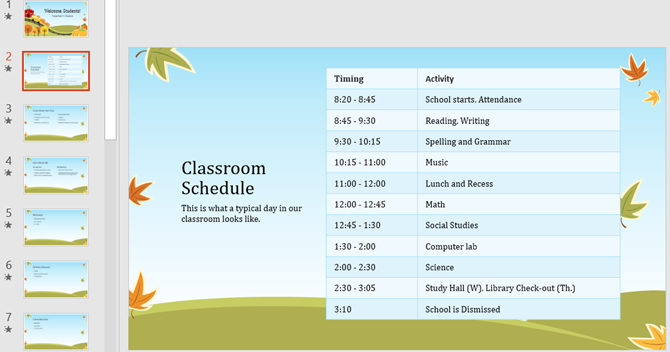 terug naar basisschool powerpoint template