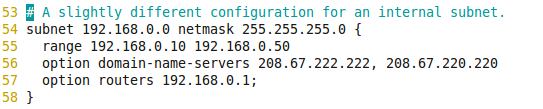 DHCP domein server internet