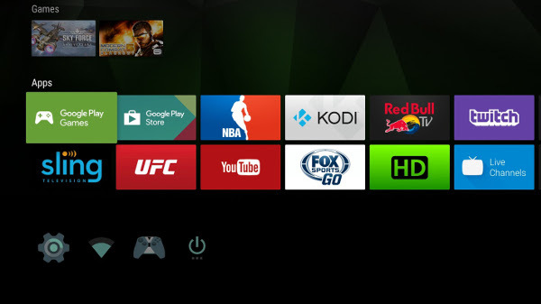 Android tv-instellingen homescreen