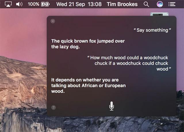 Siri op MacOS