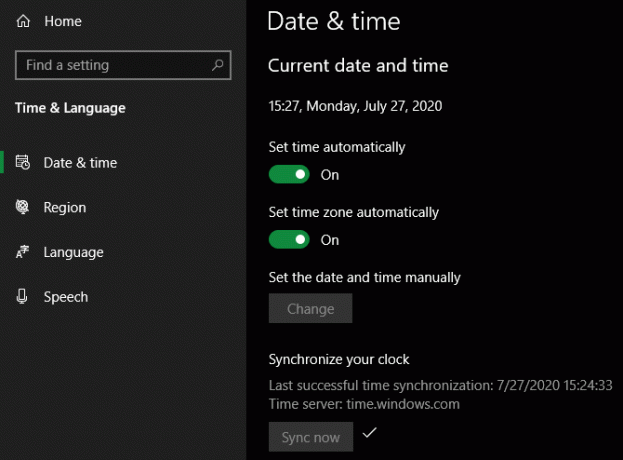 Windows 10 Automatische klok