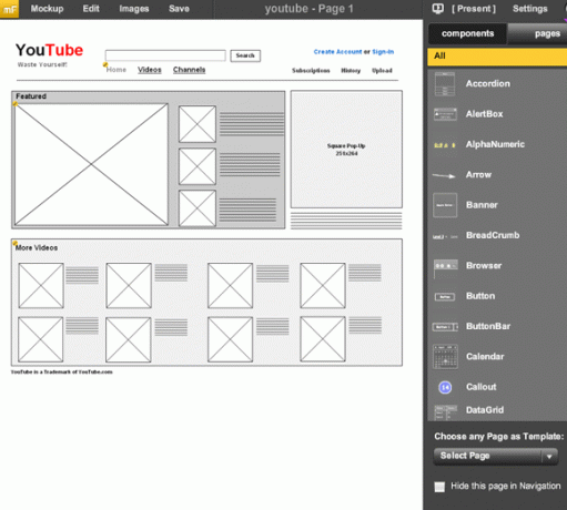 gebruikersinterface mockups