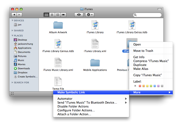Stream je iTunes-bibliotheek naar de iPhone Over het web [Mac] maak symbolische link