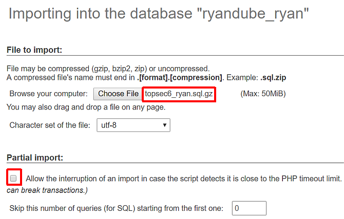 database importeren