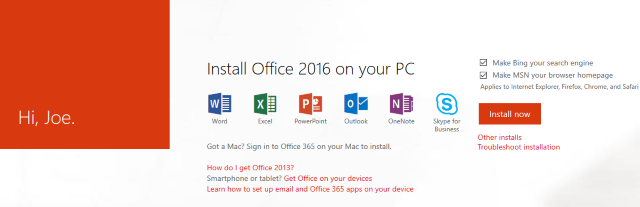 Office 365-abonnement installeren