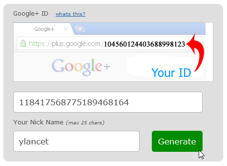 google plus url naam