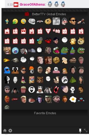 BTTV Emotes-menu