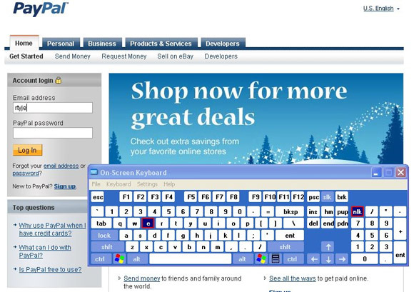 Portable Keyboar voor PayPal-bescherming