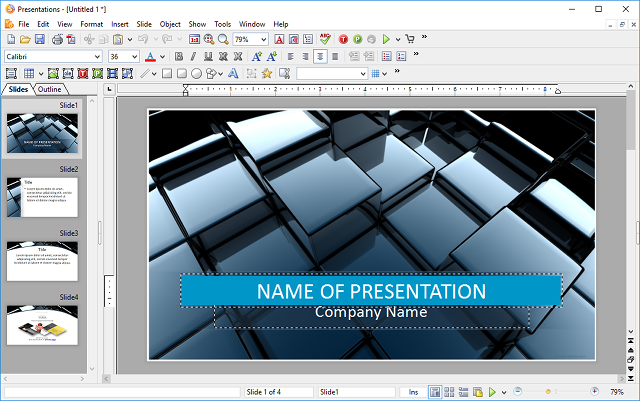 freeoffice-interface-presentaties