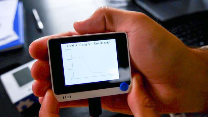 wio terminal leest waarden van de lichtsensor