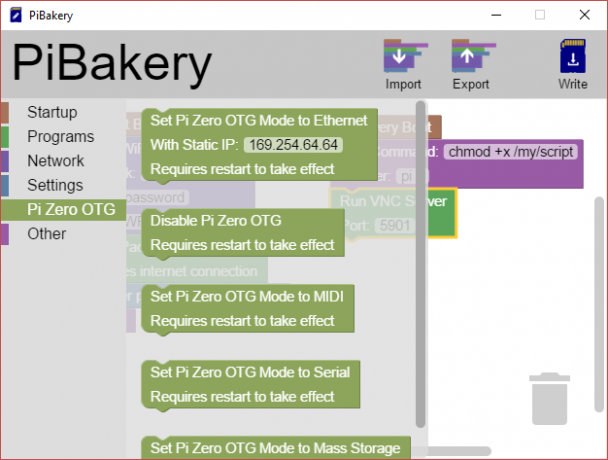 MakeUseOf Linux PiBakery Pi Zero OTG-modus