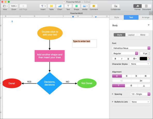 Tekstvak opmaken in Pages op Mac