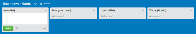 Prioriteit toekennen aan taken met het Eisenhower Matrix Productivity System trello eisenhower matrix start