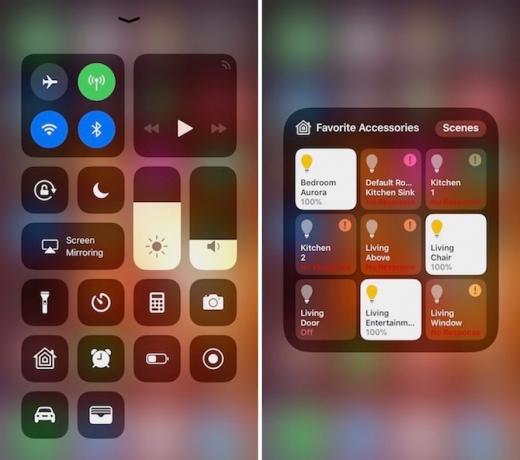 iOS 11 Control Center Home Widget