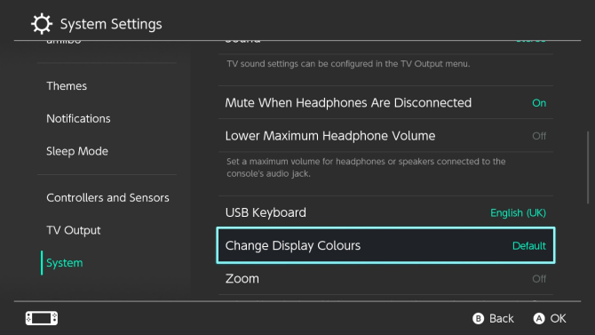 Nintendo Switch verandert displaykleuren