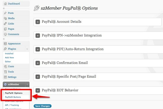 Een website met alleen lidmaatschap maken met WordPress 07 s2Member PayPal-opties