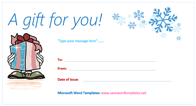 cadeaubon sjablonen microsoft office sneeuwvlok