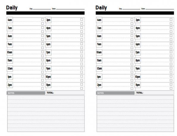 Productiviteitsplanner - Ongepland