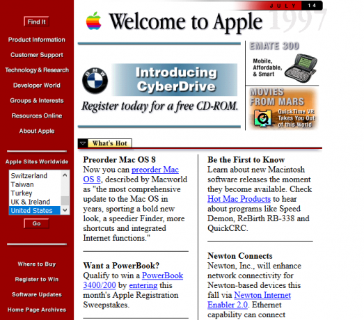 Screenshot van Apple in 1997