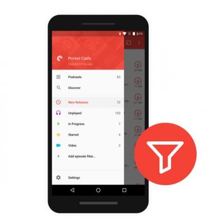 pocket casts filter functie