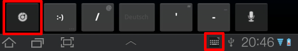 android touchscreen toetsenbord