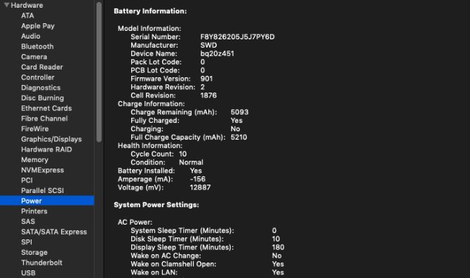 Controleren van de batterij op de Mac