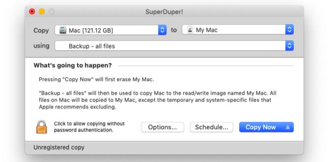 SuperDuper op macOS