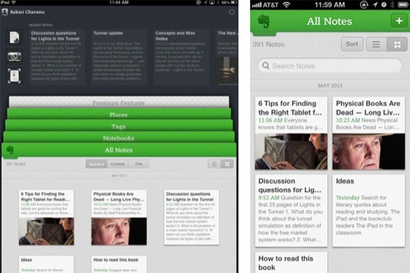 iphone van evernote app