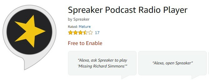 Spreaker voor Amazon echo podcasts