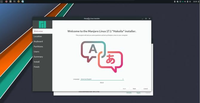 manjaro linux distro opstarten