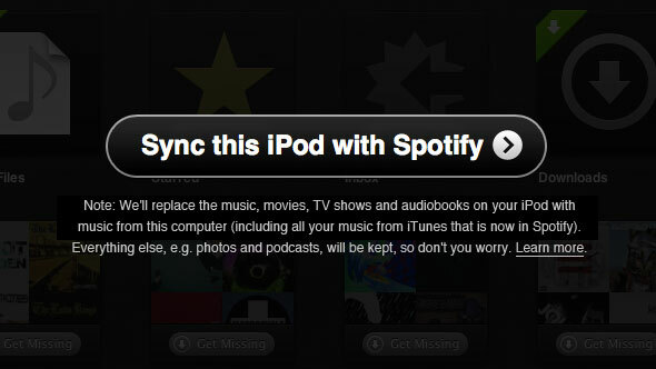 Spotify synchroniseren met iPod