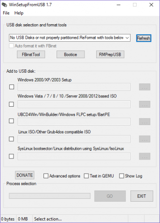 Hoe maak je een opstartbare multiboot USB voor Windows en Linux WinSetupFromUSB USB Creation Panel