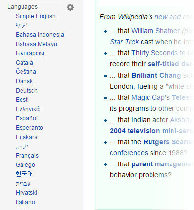 Wikipedia-talen