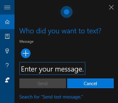 Cortana-sms