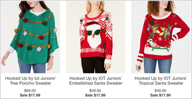 Macys Dames lelijke kerstsweaters